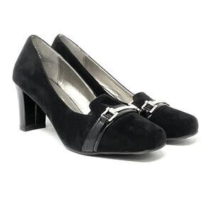 Karen Scott Penzey Square-Toe Black Heels Woman Size 9M